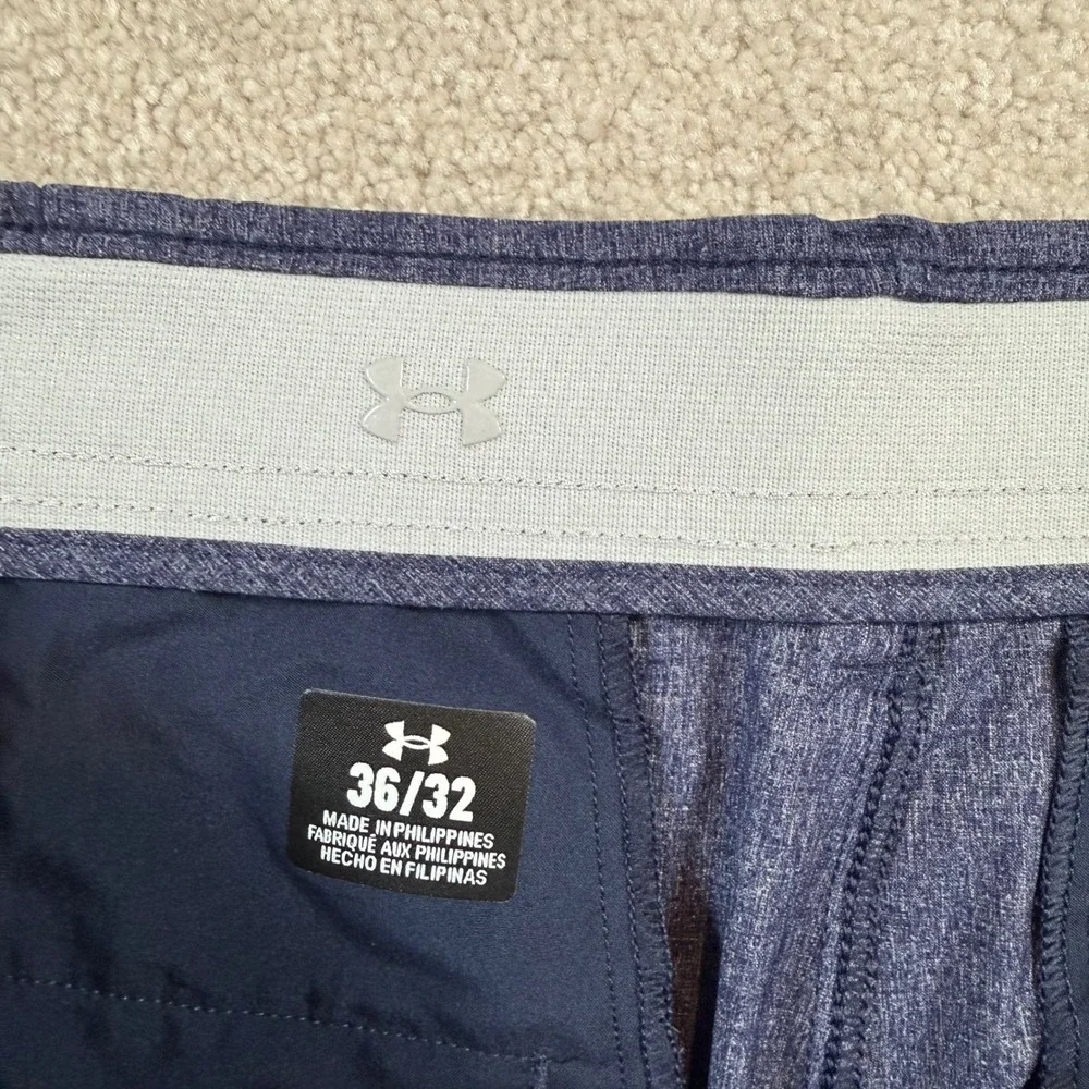 Under Armour Match Play‎ Golf Pants Men 36x32 Blue Heather Straight Leg